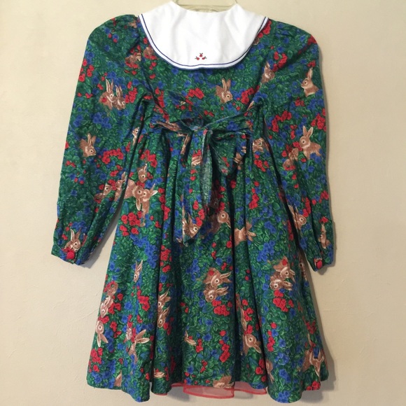 Vintage Girls Bunny Rabbit Dress 6X - Picture 3 of 6